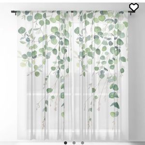 Society6 Eucalyptus Watercolor Sheer Curtains